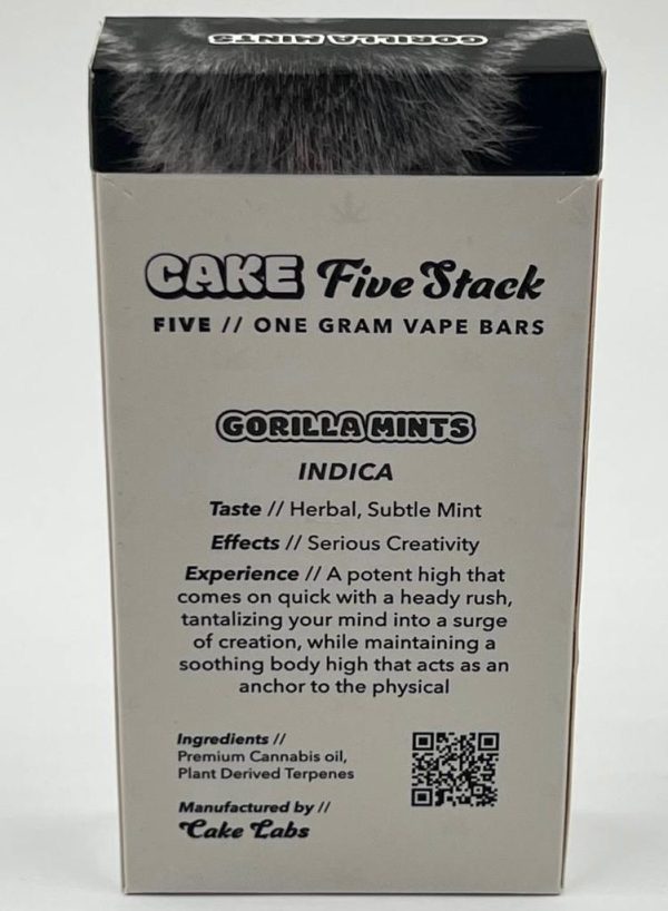 Gorilla Mints 4th Gen Cake Bar Disposable (Indica)