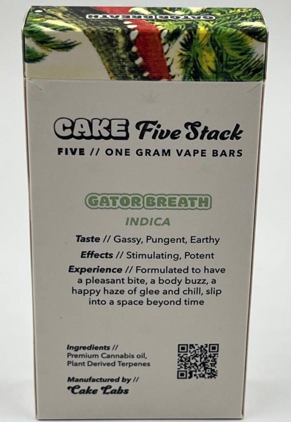Gator Breath 4th Gen Cake Bar Disposable (Indica)